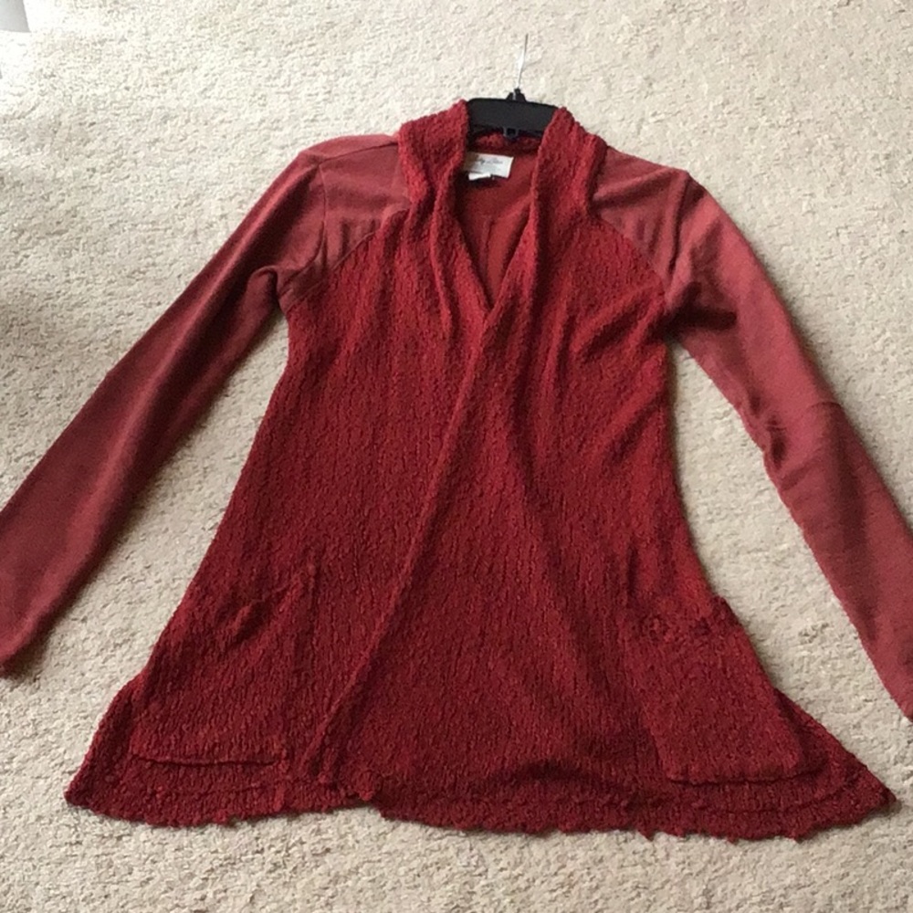 Beautiful Lucky women unique style high low Sweater knitwear Cardigan Small